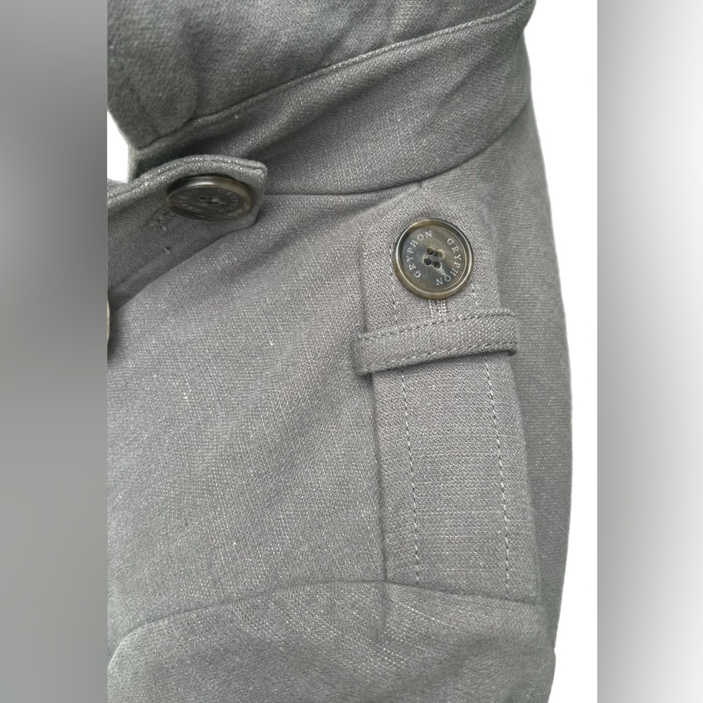 Gryphon New York Grey Hoodie Trench Coat Small Excellent used Condition - Picture 11 of 16